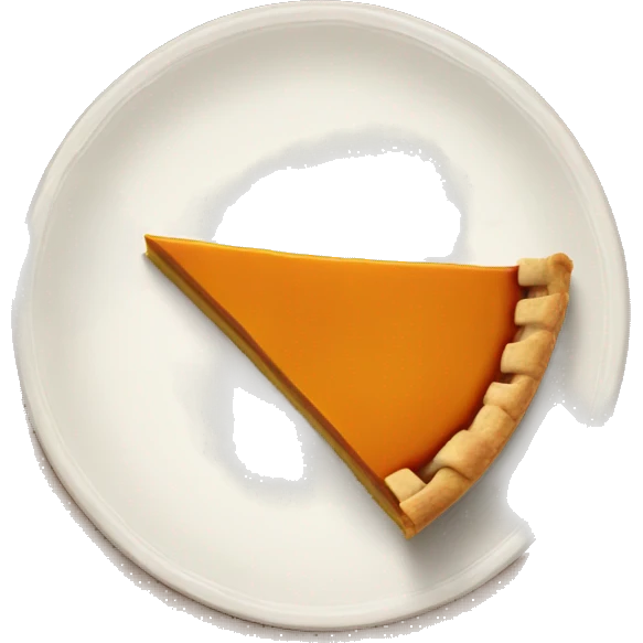 Pumpkin pie slice emoji