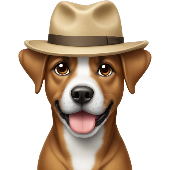 Dog with a hat emoji