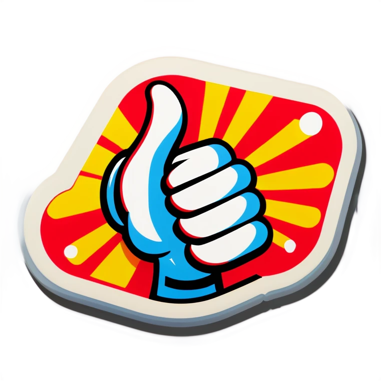 Funky thumbs up emoji