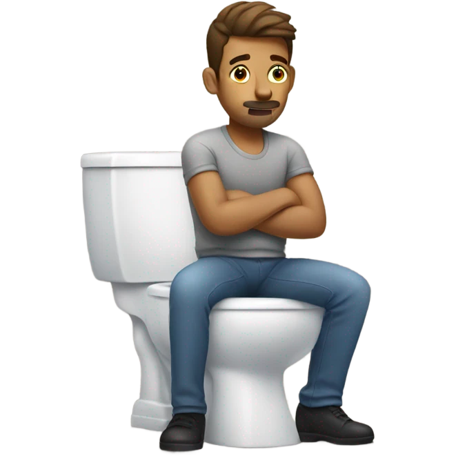 Man I a toilet emoji