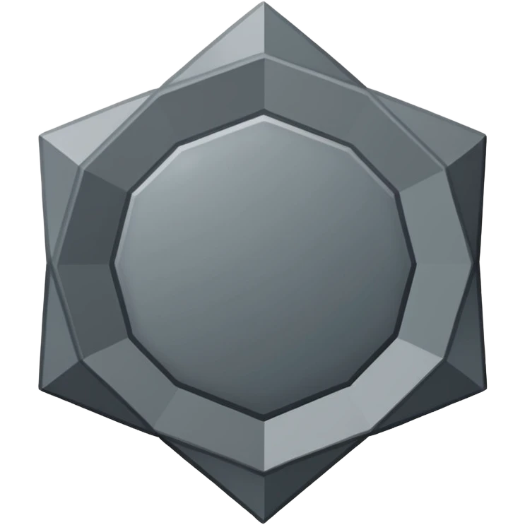 one Hexagon with no face  emoji