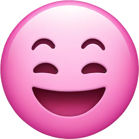 Pink smiley face emoji