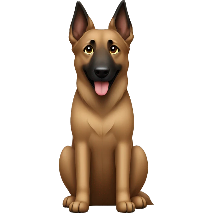 Belgian shepherd light brown emoji
