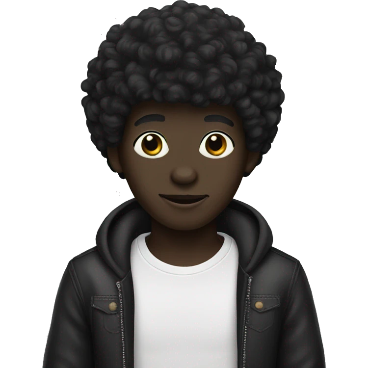Black poodle boy emoji