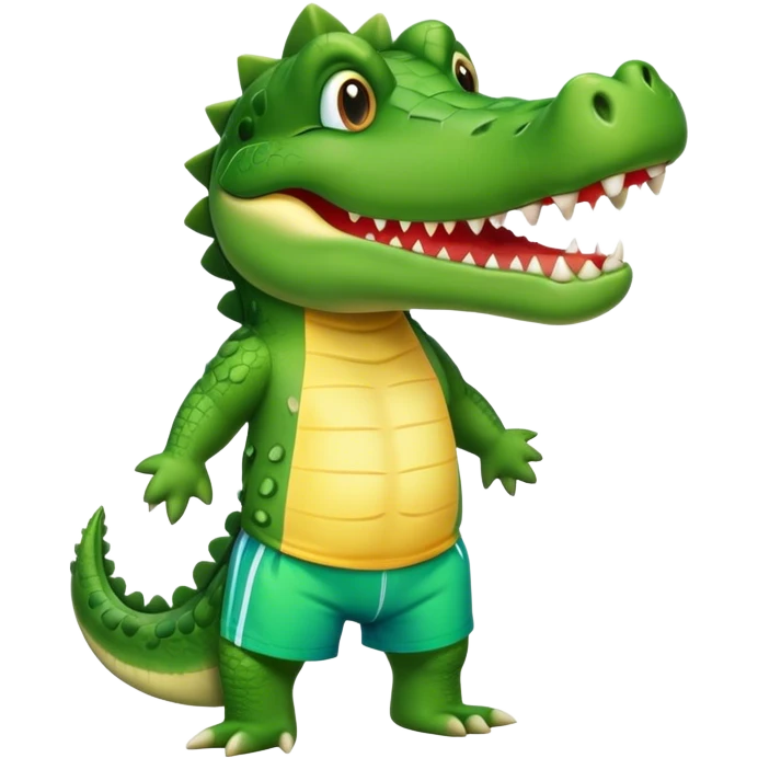 Crocodile with swim trunks  emoji