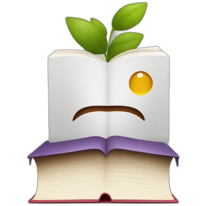 book with mouth emoji