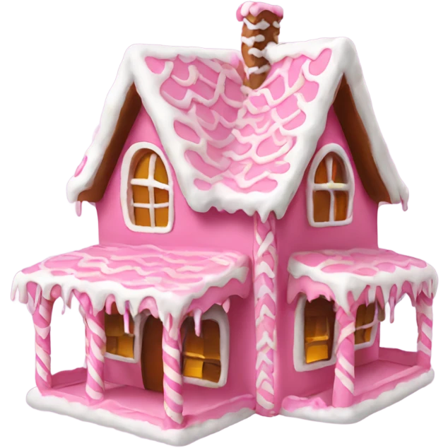 pink gingerbread house emoji