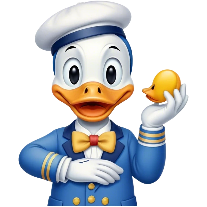 donald duck holding a  emoji