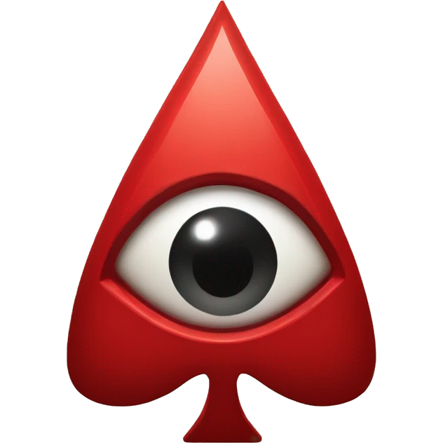 Red spades with eye in the middle emoji