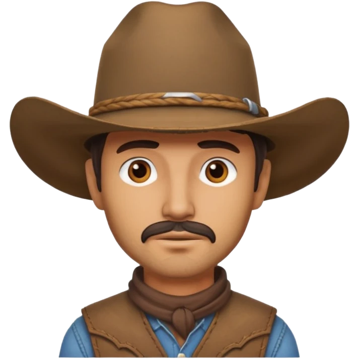 Man cowboy head emoji