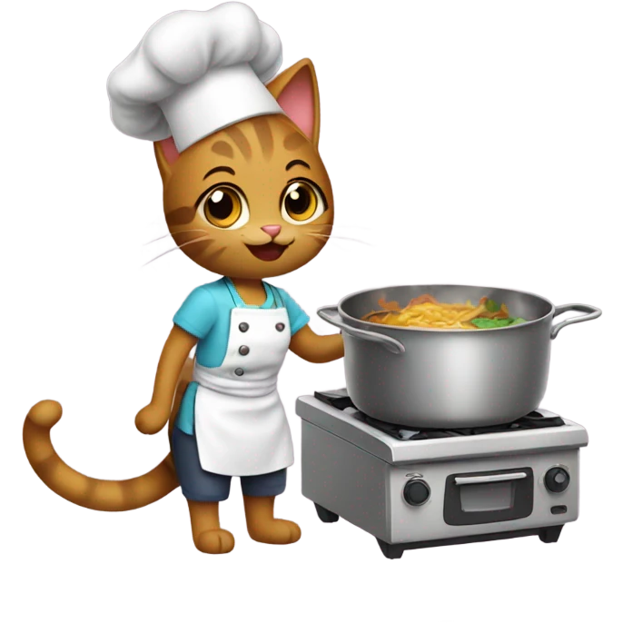 cooking kitty emoji