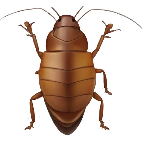 Cockroach skiing  emoji