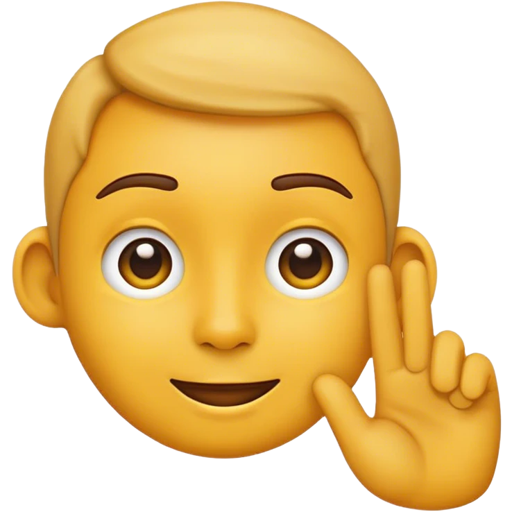 Emoji with hand behind ear  emoji