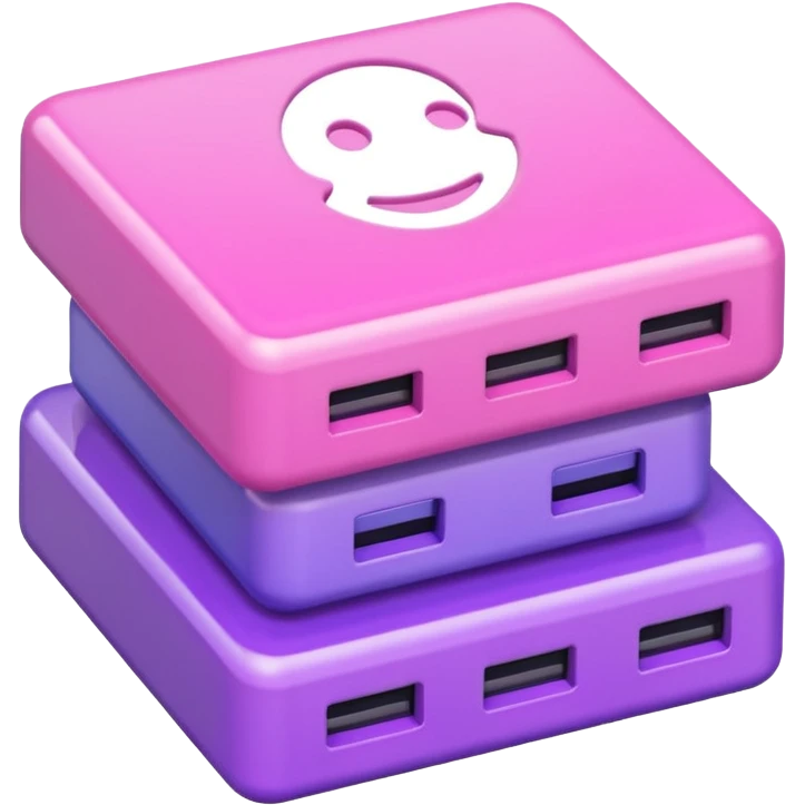hardware and sofrware infrastructure emoji pink and purple pastel emoji