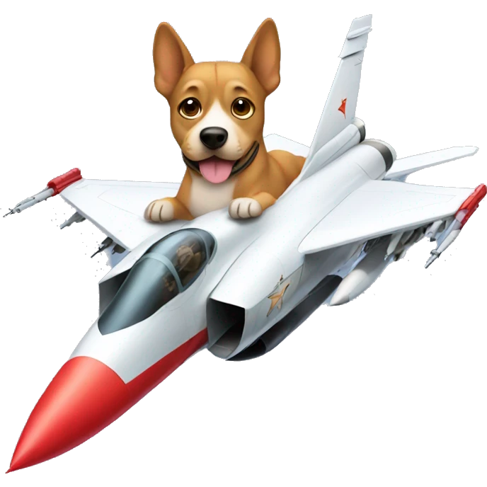 Dog in a fighter jet  emoji