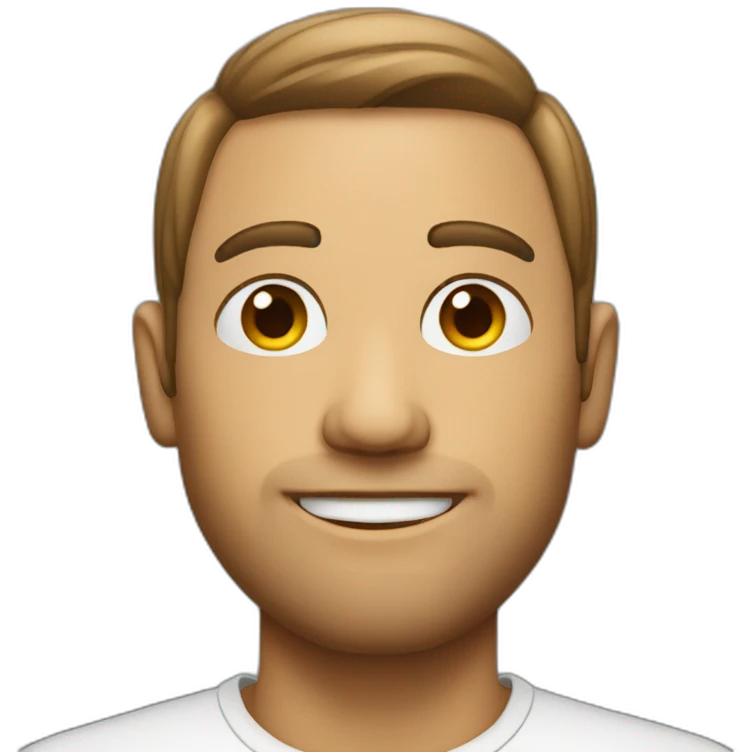 middle parted hairstyle man emoji