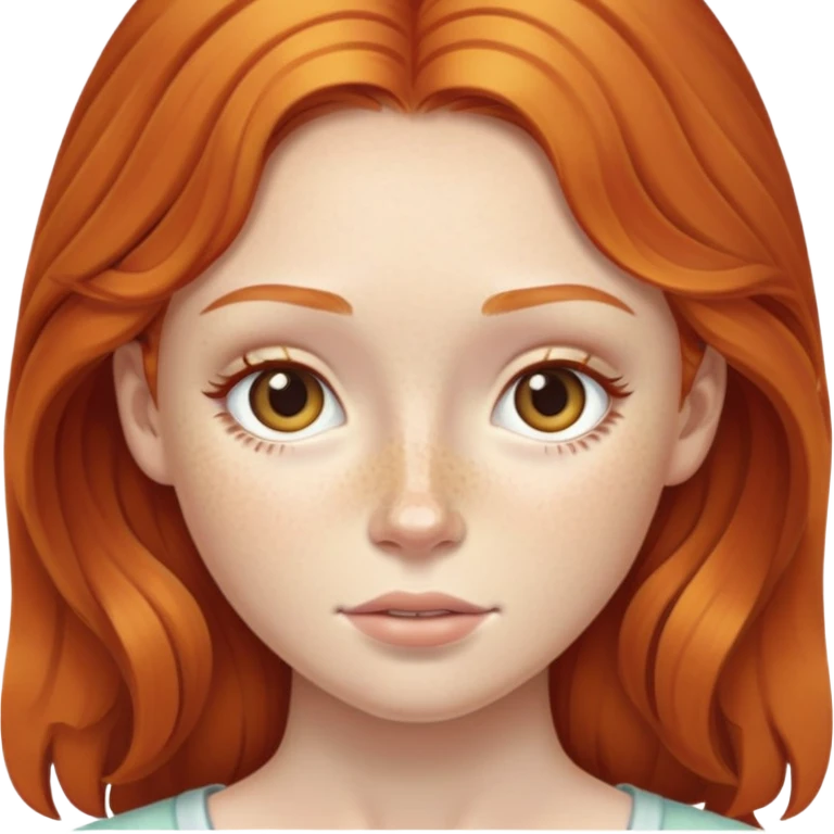 ginger freckled girl emoji