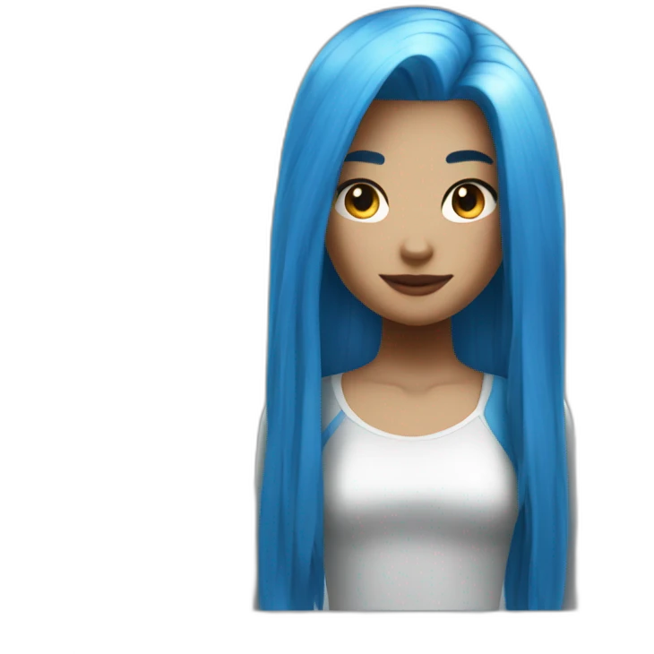 roblox girl with blue hair emoji