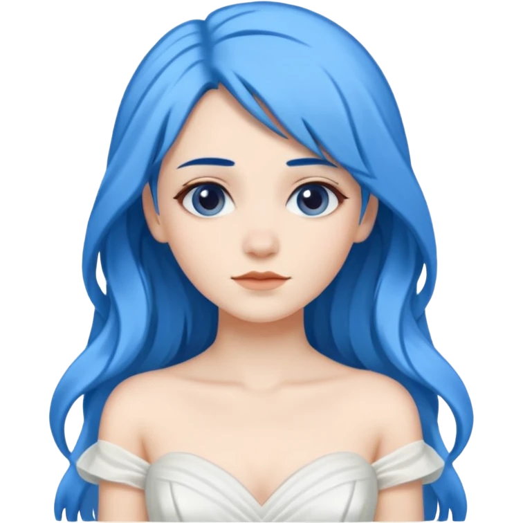 bride with blue hair emoji