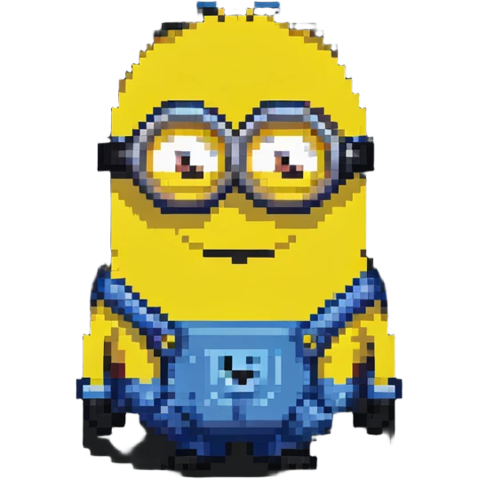 smiling Minion pixel art character emoji