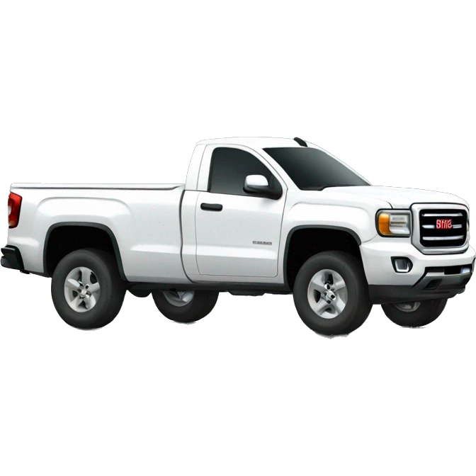 Driving a white gmc truck emoji