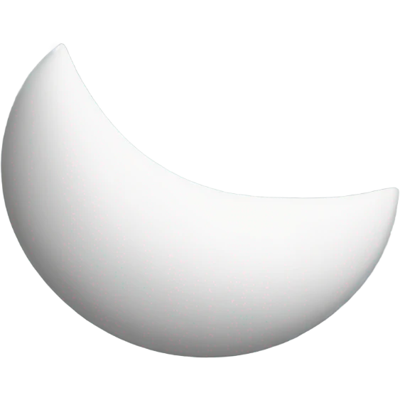 White half moon emoji