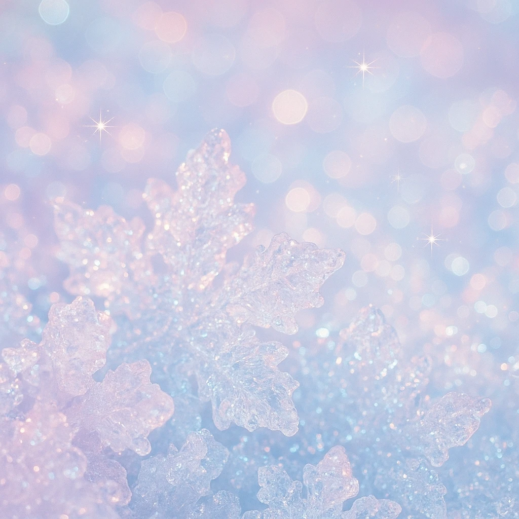 aesthetic ice, sparkling, pastel colors, dreamy, delicate details emoji