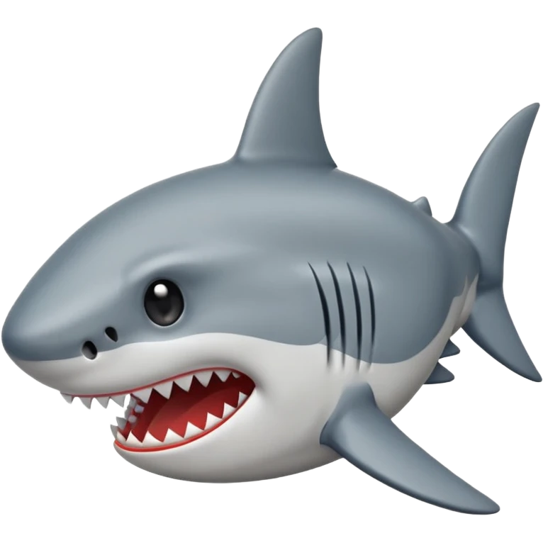 can you make me a shark emoji that’s sighing with a sweat mark emoji