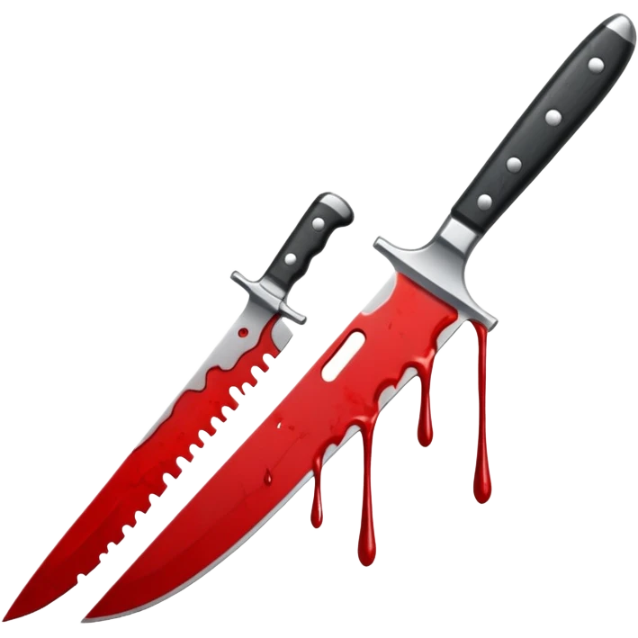 Bloody knife with gore  emoji