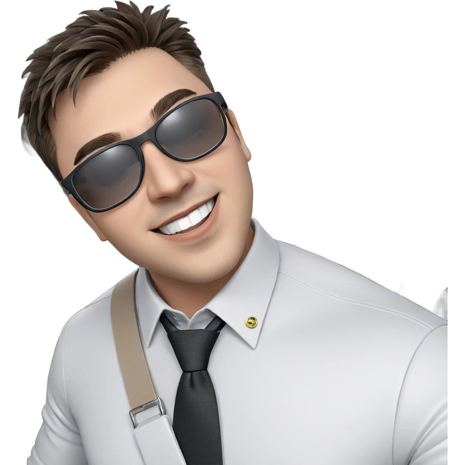 happy group with stylish attire emoji