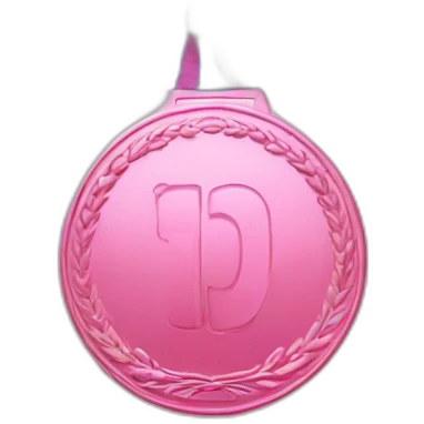 pink medal with a blue ribbon emoji
