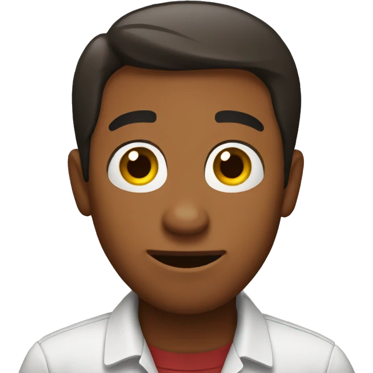 brown man shrugging  emoji
