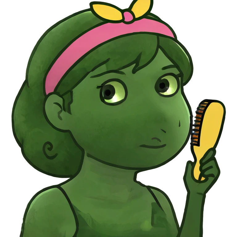 Girl doing hair emoji