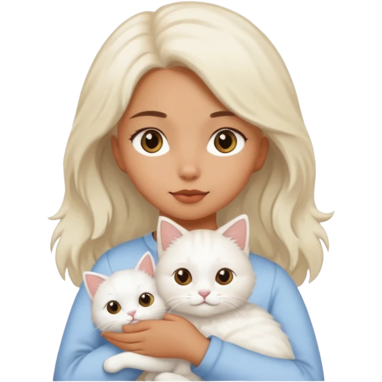 دختری بادستان گربه ای  emoji