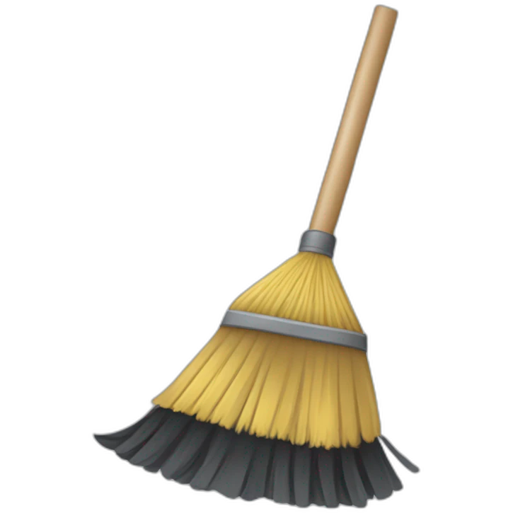 sweeping broom dust emoji