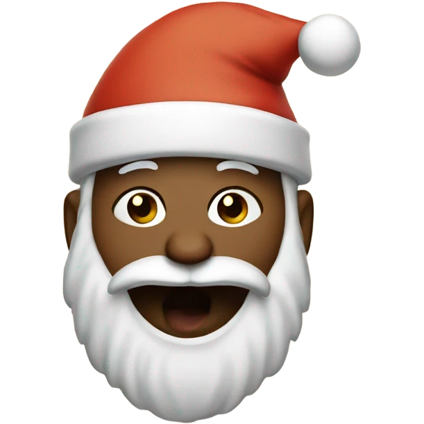 Indian Santa singing Christmas songs  emoji