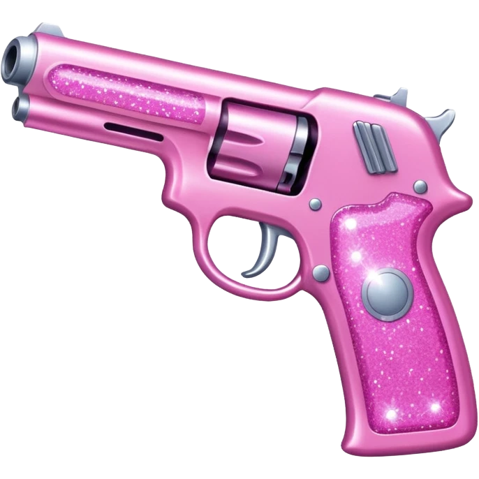 Pink glitter gun emoji