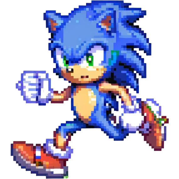 Sonic jumping emoji