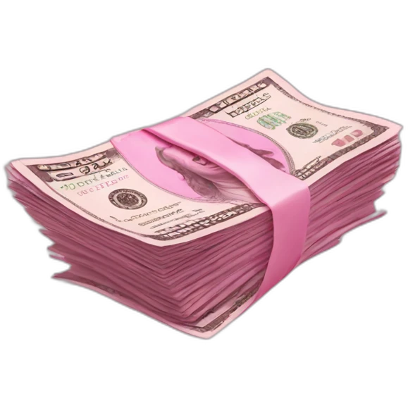 pink money flying  emoji