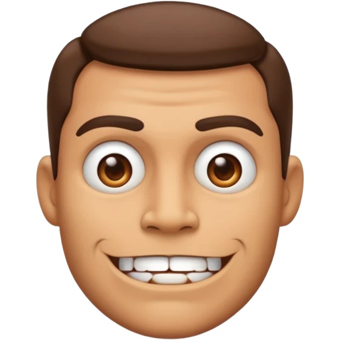 Make an emoji with a big jaw line and a alpha masculine look emoji
