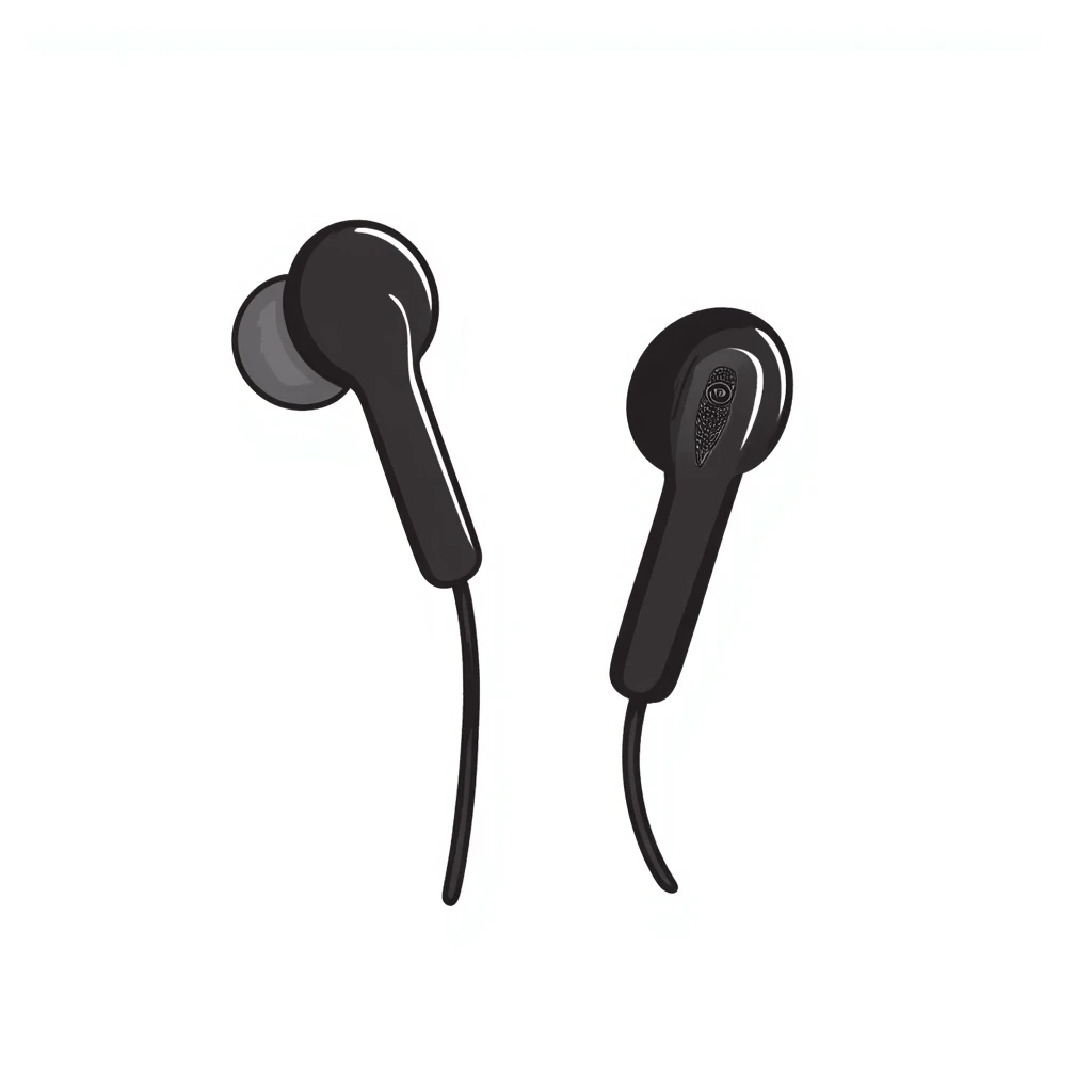 Apple wired EarPods with microphone and remote control emoji