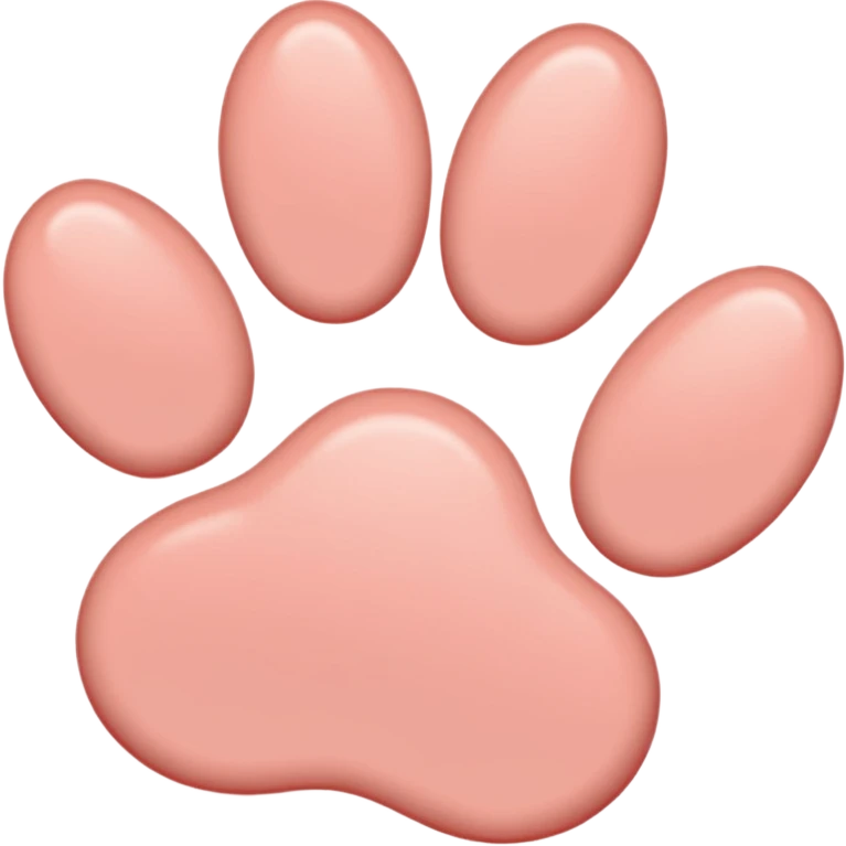 a very light pale pastel red pawprint emoji