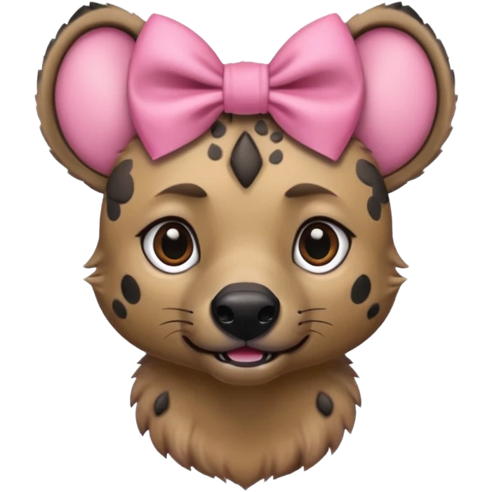 hyena with a pink bow emoji