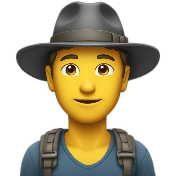Porte avec un chapeau emoji