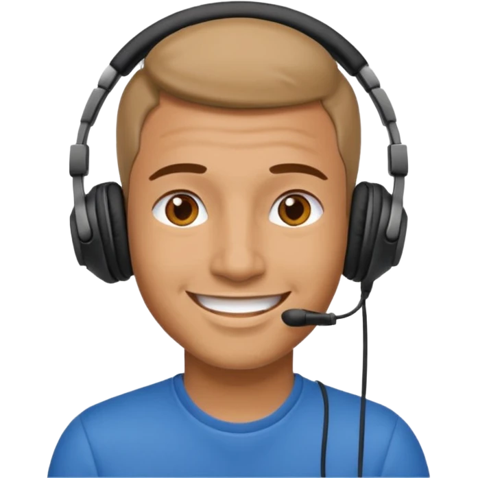 Man with on-ear headphones emoji