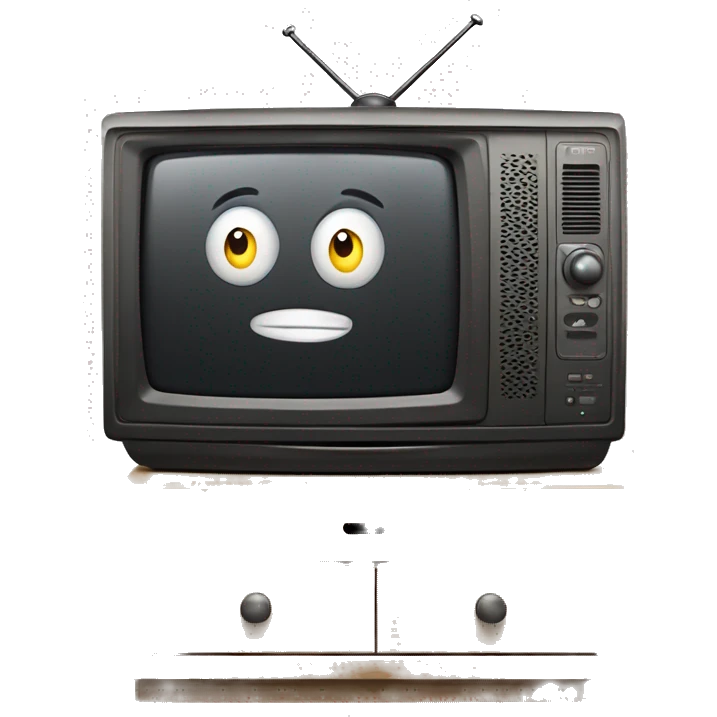 Tv with a drawer with a Samsung s24 ultra emoji