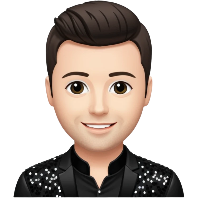 Mark Feehily from Westlife with black sequin outfit emoji