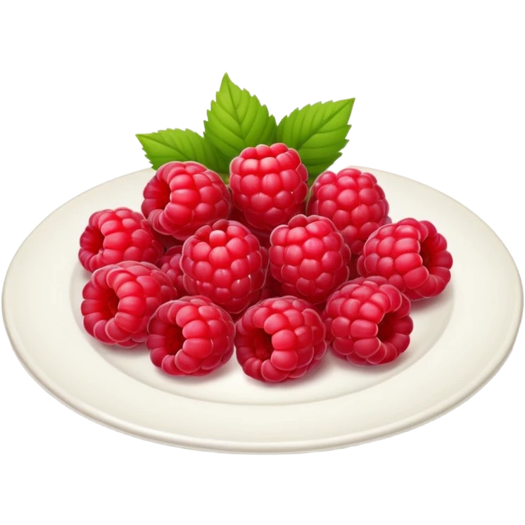 plate with raspberries emoji