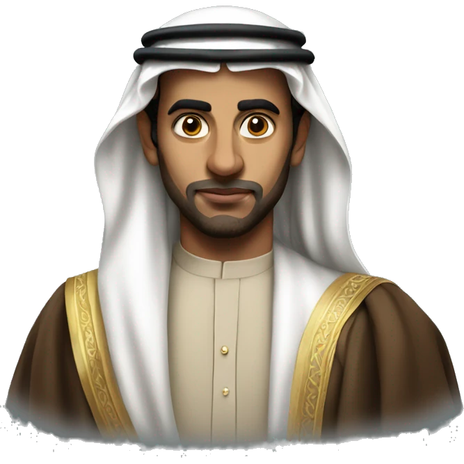 photorealistic  Faisal King of Saudi Arabia serious emoji