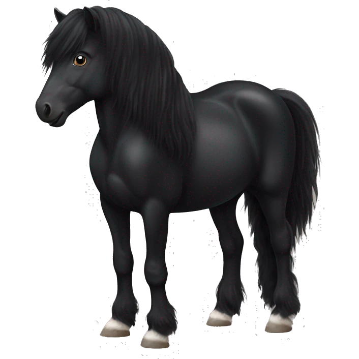 All Black fell pony  emoji